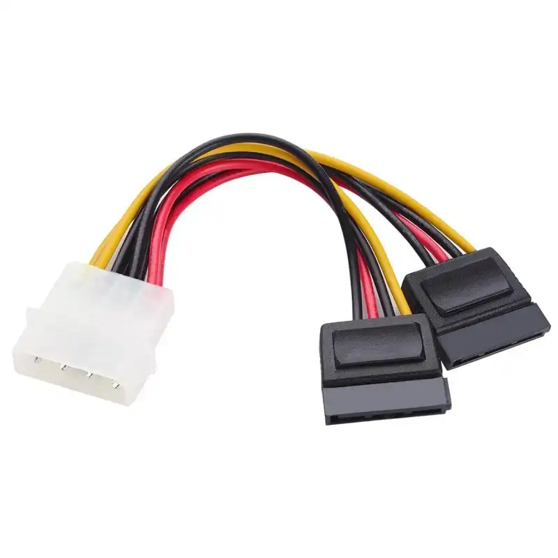 PcCom Essential Cable Alimentación 4 Pines Macho 2x Sata 15 cm