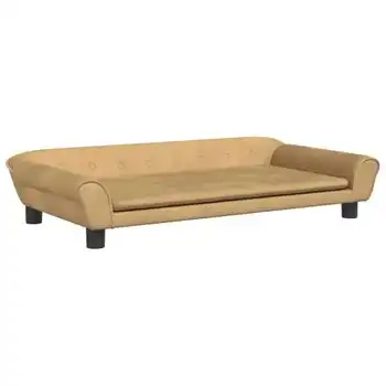 Cama Para Perros De Terciopelo Marrón 100x50x21 Cm Vidaxl