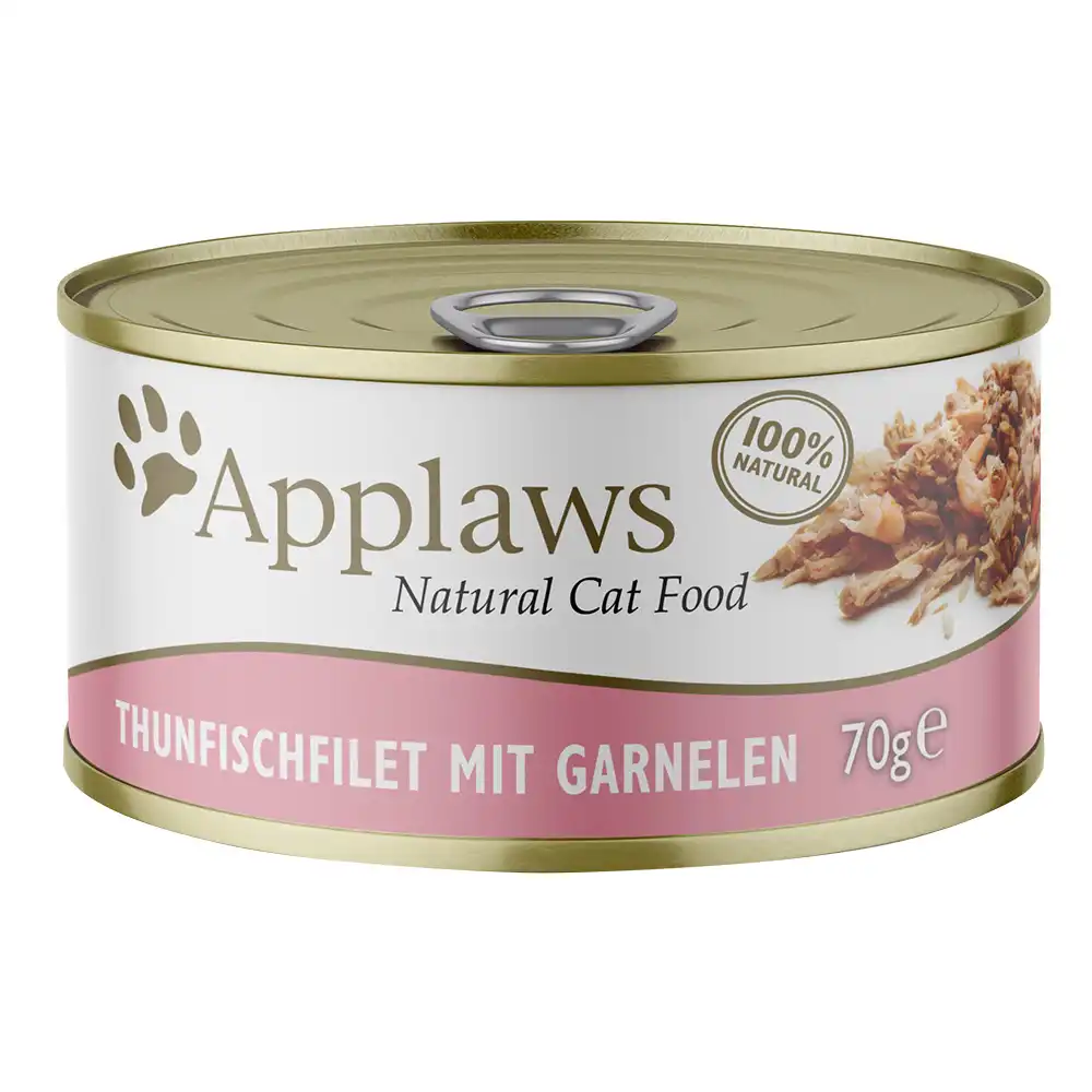 Applaws latas en caldo para gatos 12 x 70 g - Filete de atún y gambas