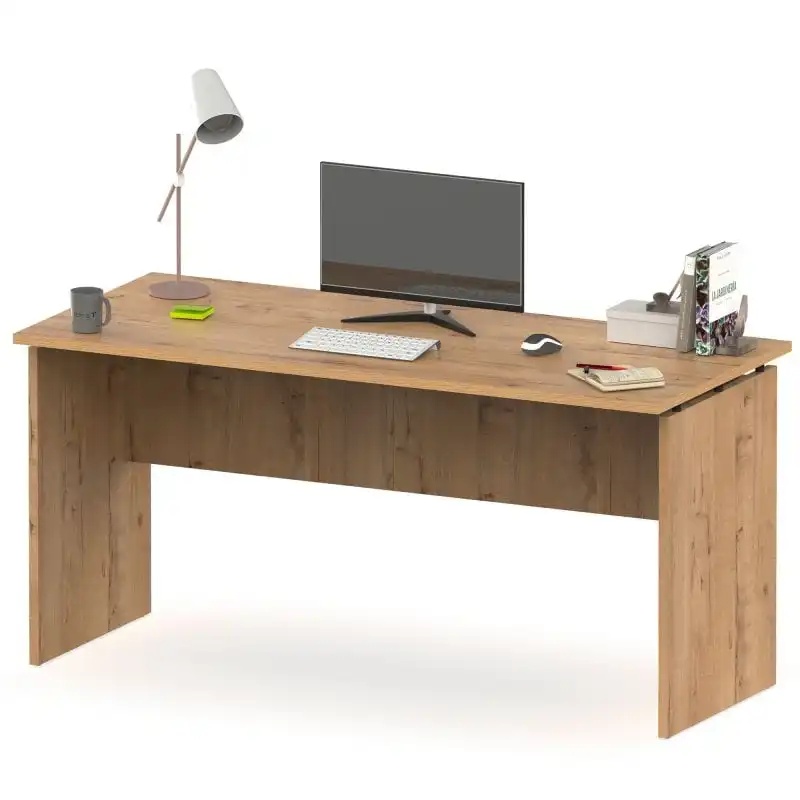 Briebe Bri-14117 Mesa de Oficina 76x155x68cm Zenith Roble Gold
