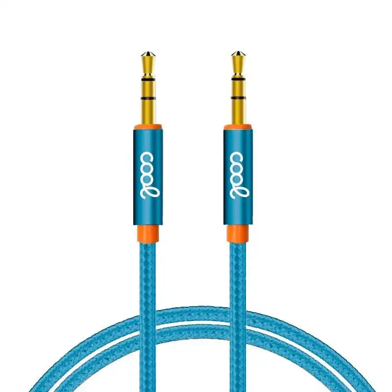 Cool Cable Nylon Jack 3.5 mm Azul Celeste 1m