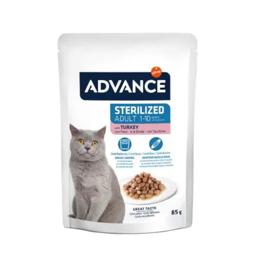 Advance Affinity Adult Sterilized Pavo Sobre en Salsa para gatos