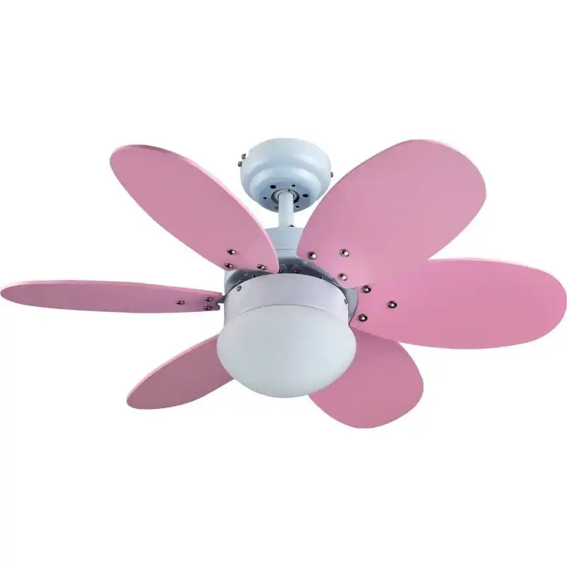 Bastilipo - Ventilador De Techo Con Mando A Distancia, 60w Y 75cm Diámetro- Luz Led Incorporada , Rosa/azul, 75 Cm, Aguadulce