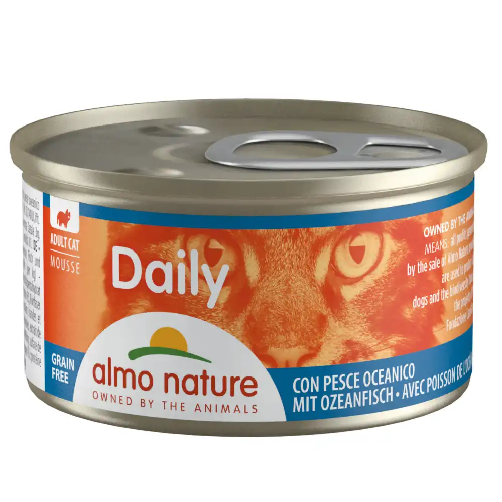 Almo Nature Daily Menu 6 x 85 g - Mousse con pescado del océano