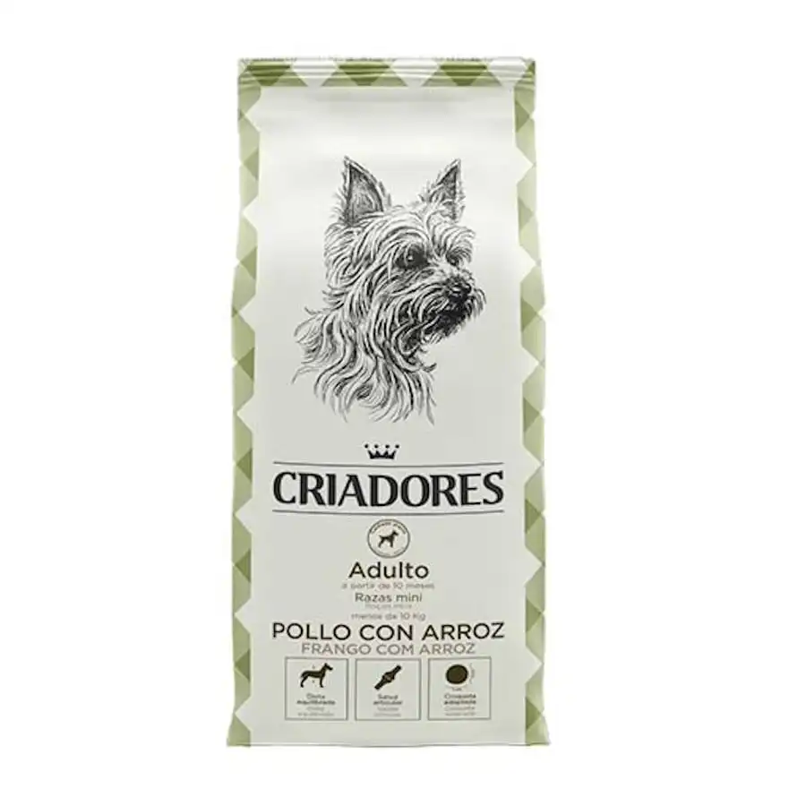 Criadores Adulto Pollo y Arroz pienso para perros de razas mini