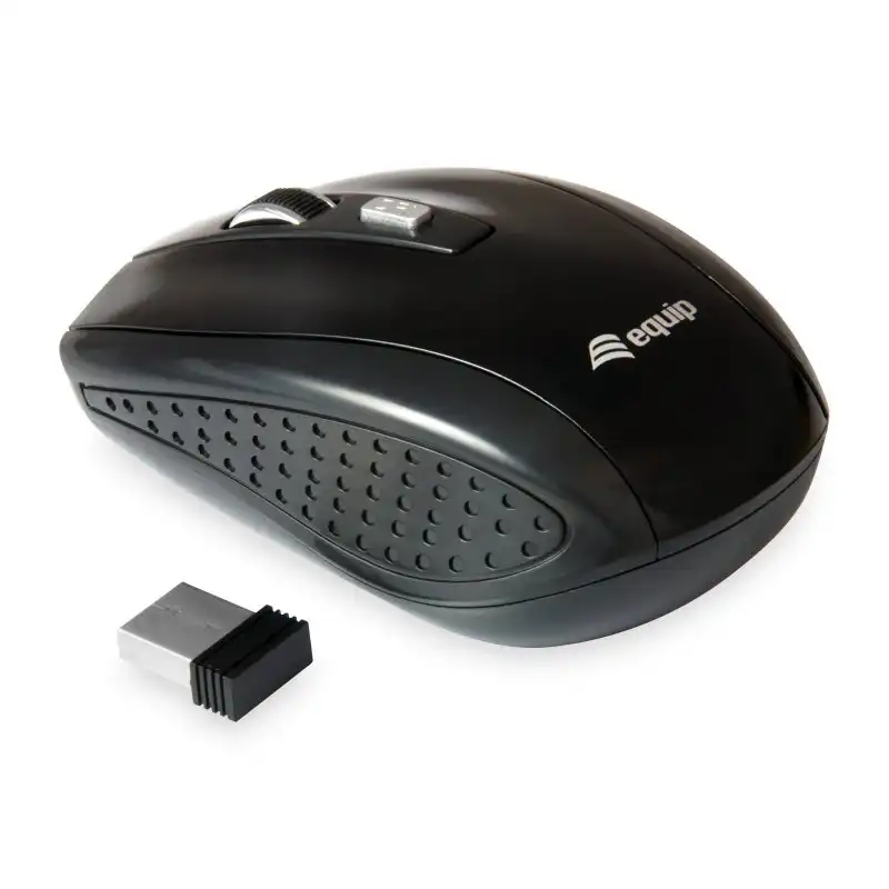 Equip Life Mini Ratón Óptico Inalámbrico 1600 DPI Negro