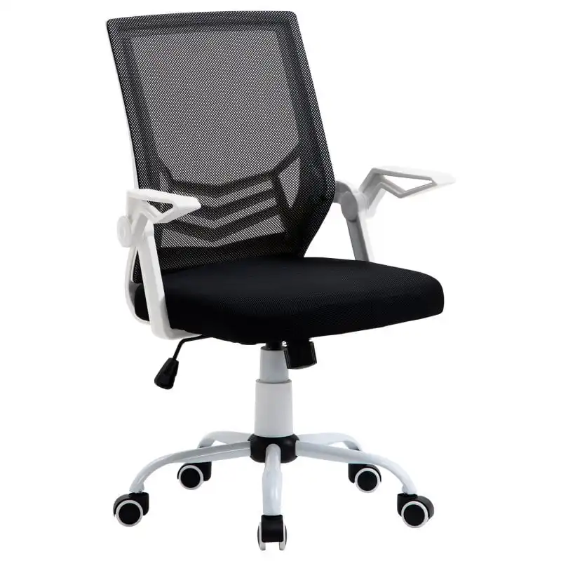 Vinsetto Silla de Oficina Giratoria con Reposabrazos Negra