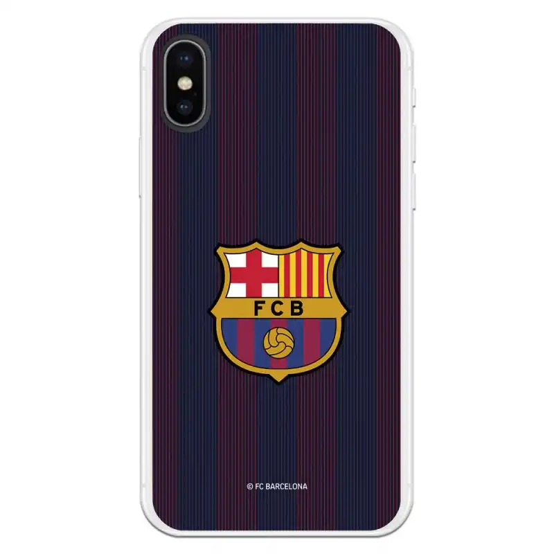 Funda Licencia Oficial FC Barcelona Rayas Blaugrana para iPhone X