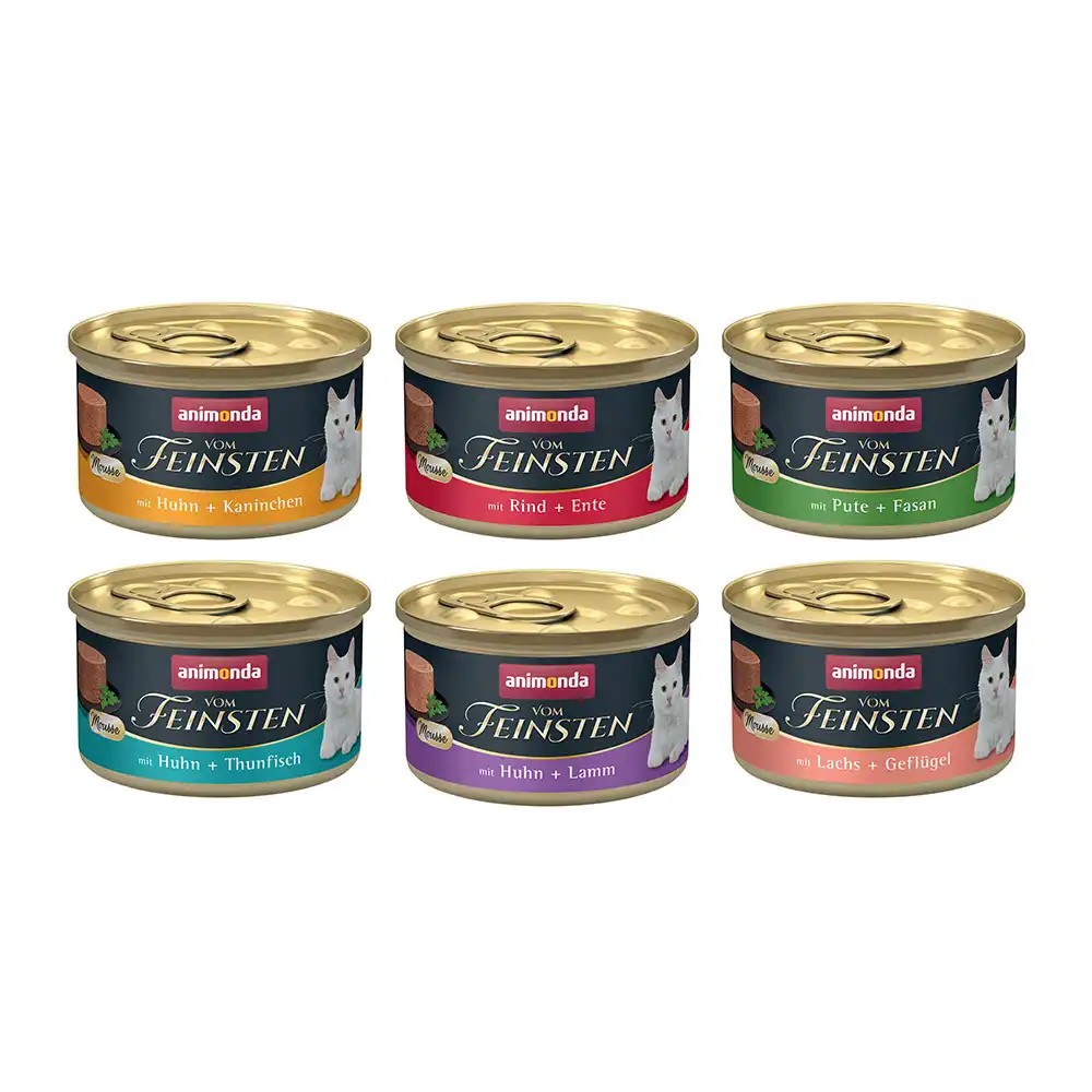 Animonda Vom Feinsten Mousse Adulto 72 x 85 g - Variedades Mousse (6 variedades)