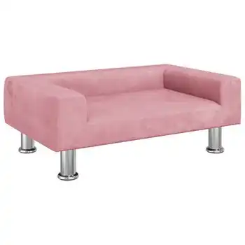 Cama Para Perros De Terciopelo Rosa 70x45x26,5 Cm Vidaxl