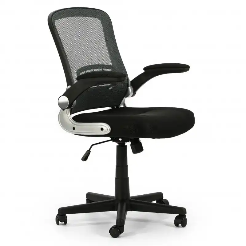 VS Venta-Stock Cosmos Silla de Oficina Reclinable con Brazos Abatibles Negra