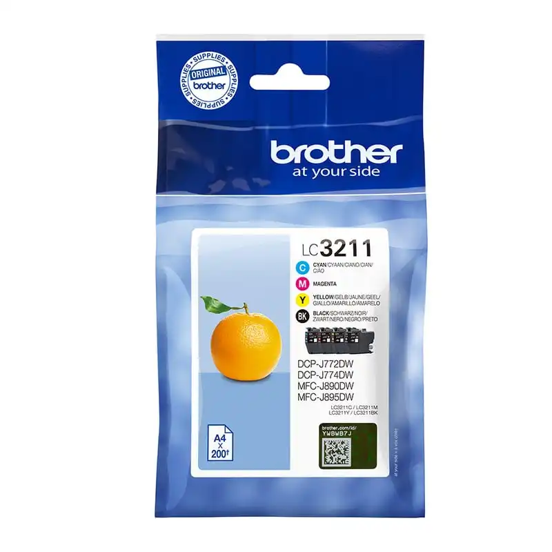 Brother LC3211VAL Pack 4 Cartuchos de Tintas Negro + Cian/Amarillo/Magenta