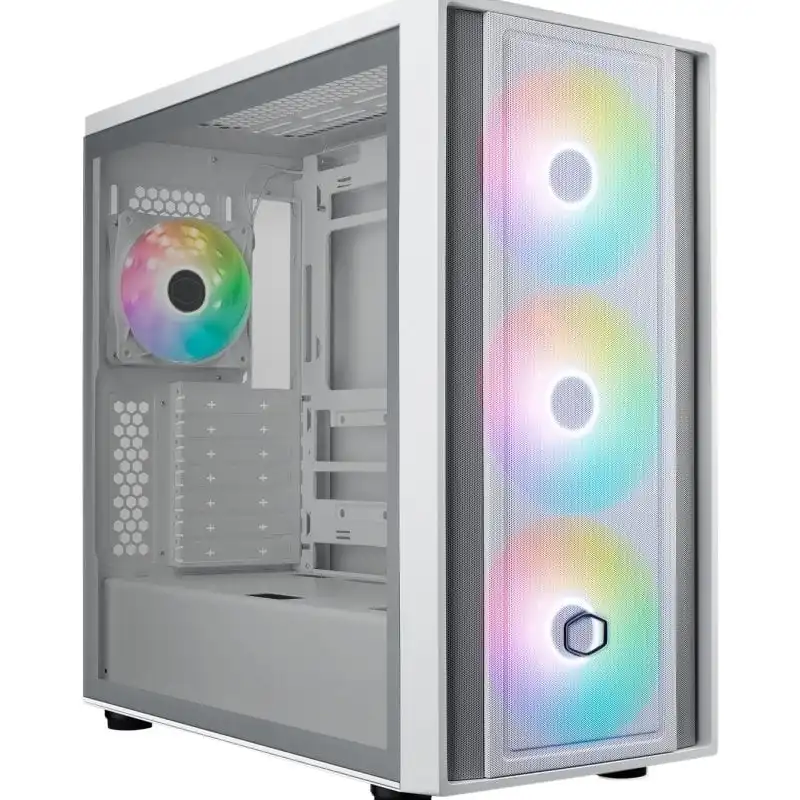 Cooler Master MasterBox 600 RGB Full Tower Cristal Templado USB-C Blanca