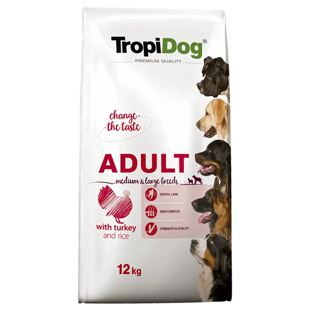 Tropidog Premium Adult Medium & Large pavo y arroz pienso para perros - 12 kg