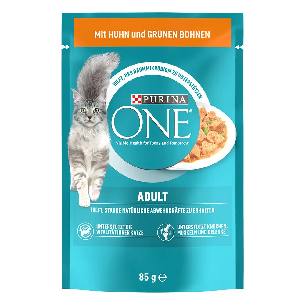 Purina ONE Adulto - 13 x 85 g - Con pollo y judías verdes