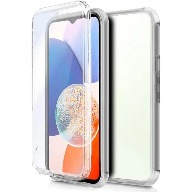 Cool Funda de Silicona 3D para Samsung A145 Galaxy A14/A14 5G (Transparente Frontal + Trasera)