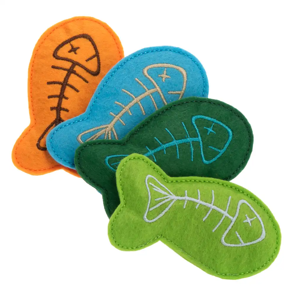 Peces Marlin juguete con catnip para gatos  - Set de 4 unidades