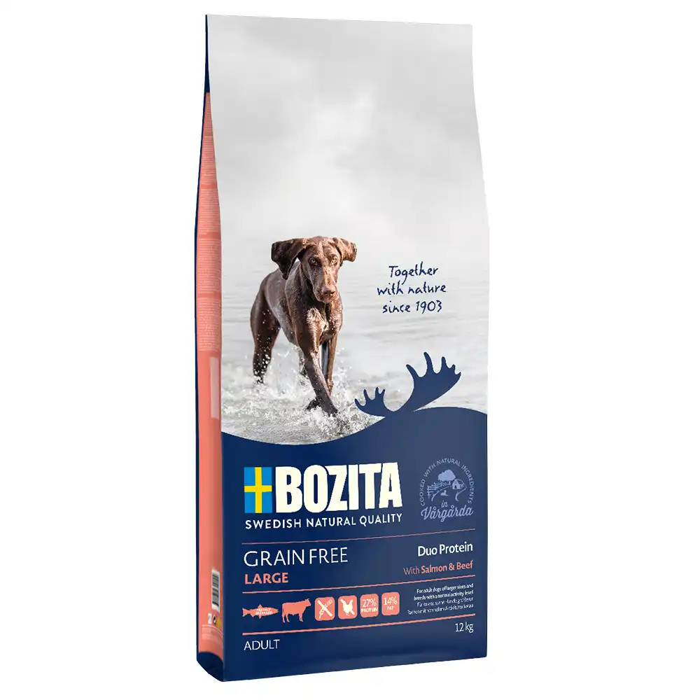 Bozita Grain Free Salmón y Vacuno para Perros Grandes - 12 kg