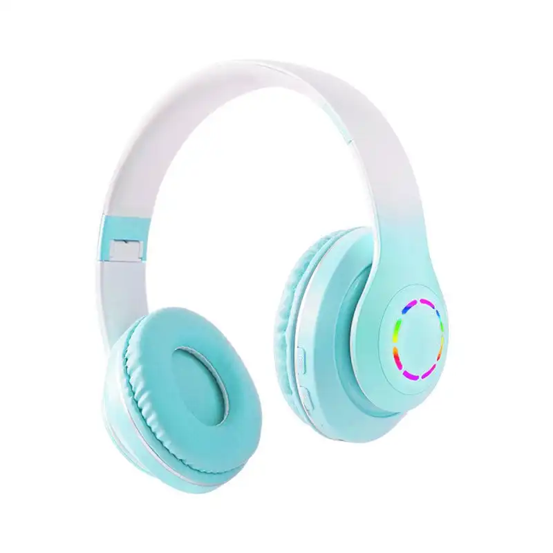 Kinsi B39M Auriculares Inalámbricos Bluetooth RGB Cian