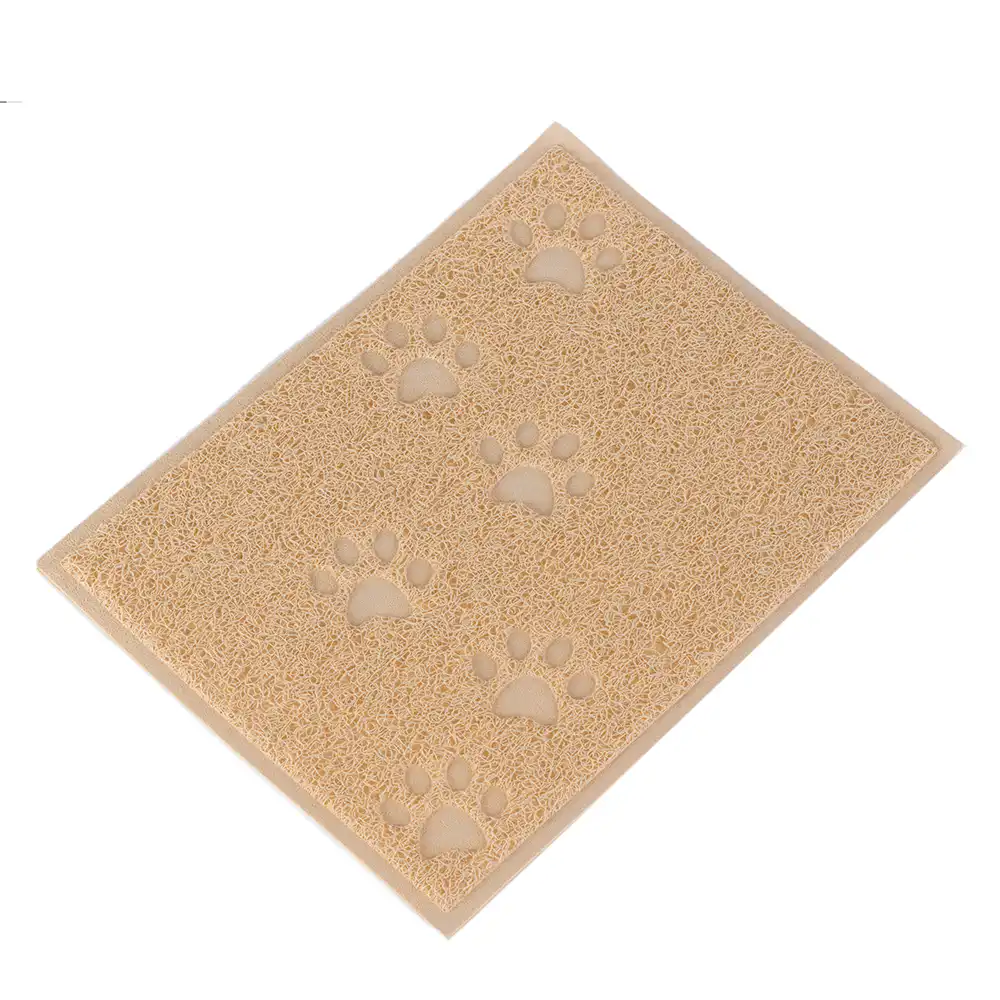 Alfombrilla Huellas estampadas - beige, 30 x 40 cm