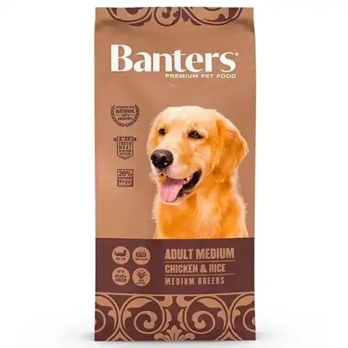 Banters Adult Medium Pollo pienso para perros