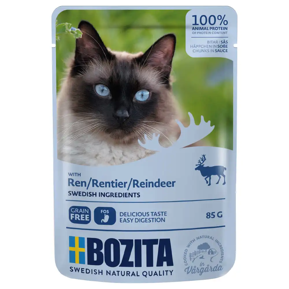 Bozita Bocaditos en salsa en bolsitas para gatos 12 x 85 g - Reno