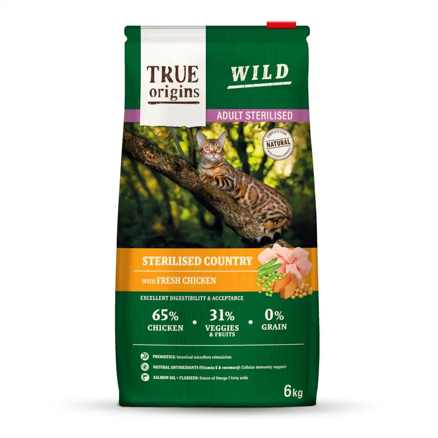 True Origins Wild Adult Sterilised Pollo Pienso para gatos