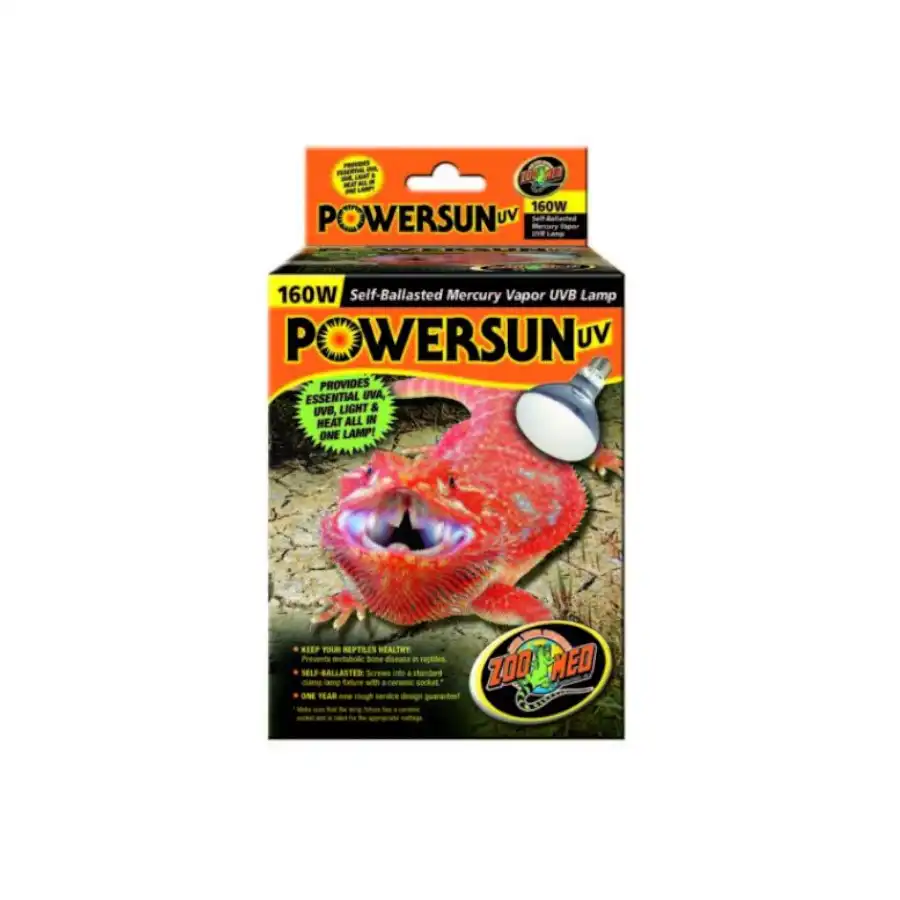 Zoo Med Power Sun Bomilla de Calor de Mercurio UV UVB para terrarios