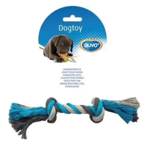 Duvo+ Cuerda 2 Nudos Azul para perros