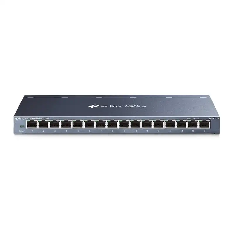 TP-Link TL-SG116 Switch 16 Puertos Gigabit 10/100/1000 Mbps Metálico No Administrado