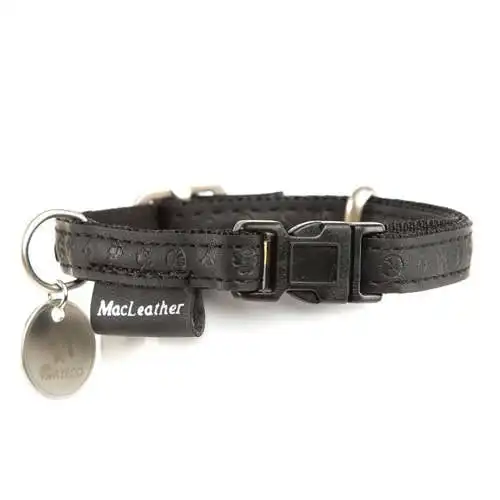 Collar para perros MacLeather negro L