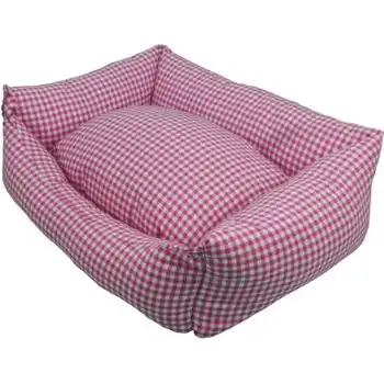 Cama Cuna Cuadrada Vichy T4 70x60 Rosa