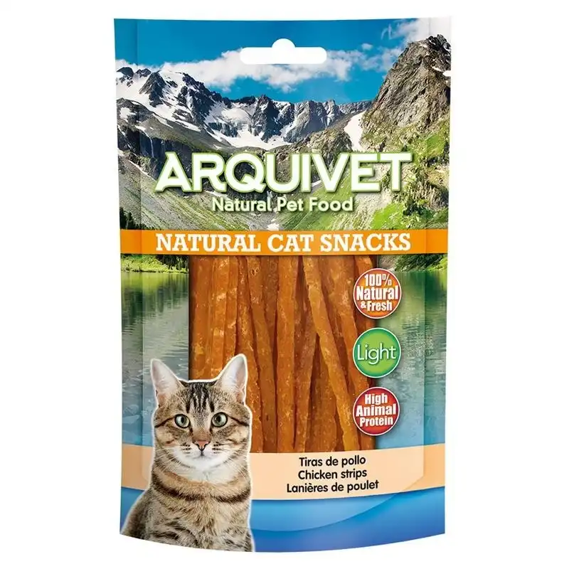 Golosinas para gatos Snack gato - Tiras de pollo 50g, Unidades 24 unidades