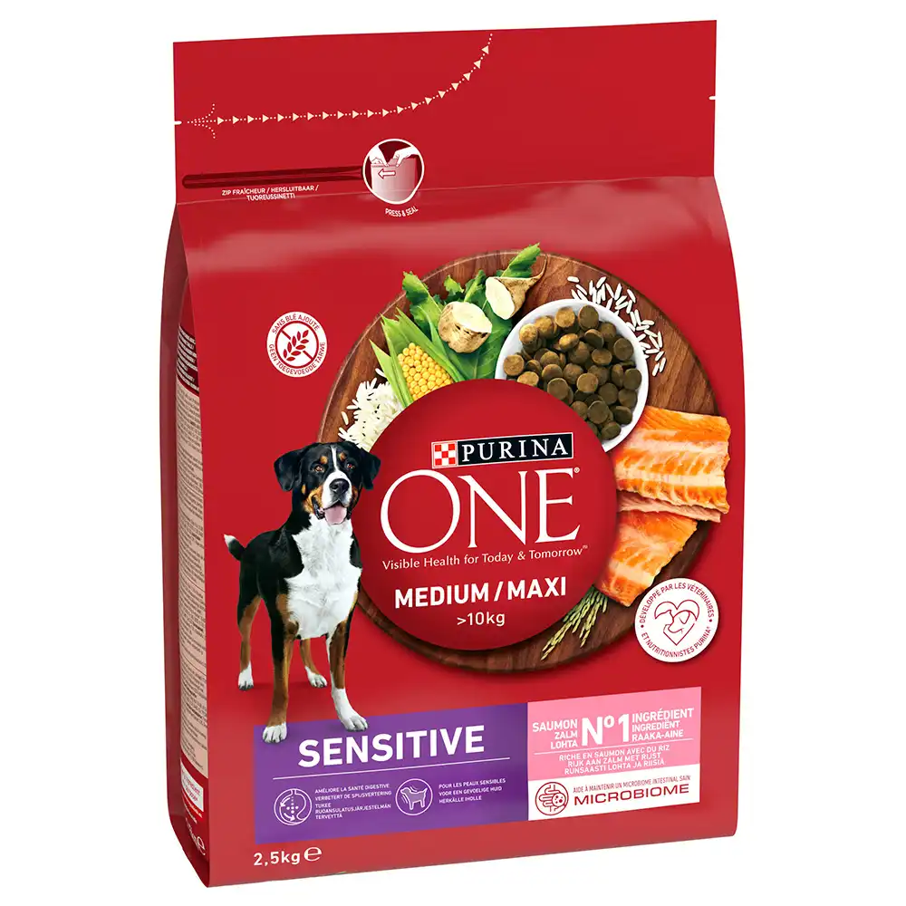 Purina ONE Medium/Maxi Sensitive Salmón - 2,5 kg