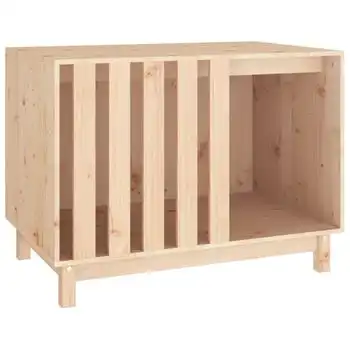 Caseta Para Perros Madera Maciza De Pino 90x60x67 Cm Vidaxl