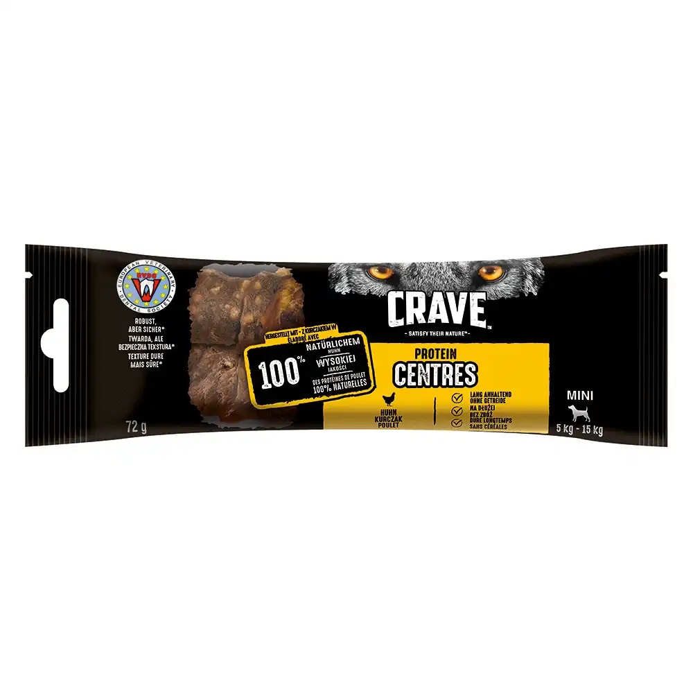 Crave Protein Centres Mini snacks para perros grandes -  72 g pollo