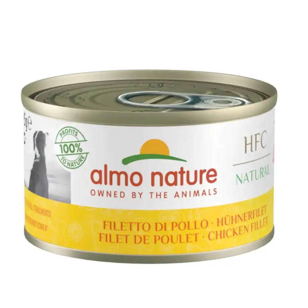 Comida húmeda para perros adultos pequeños, medianos y grandes Almo Nature Classic filete de pollo 95 gr